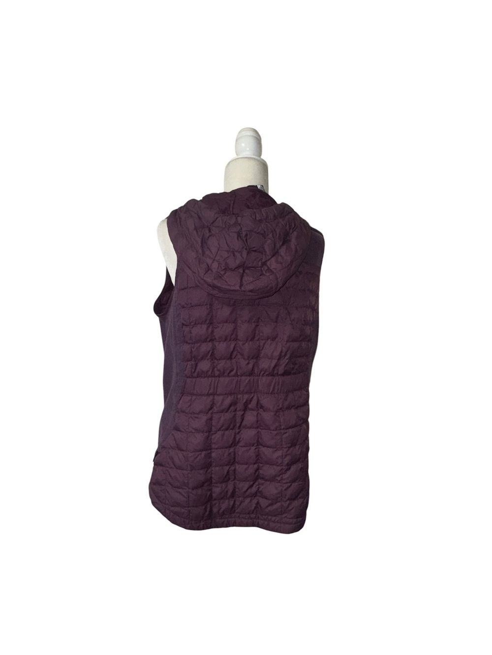The North Face Womens Hooded Thermoball Vest Knit Quilted Puffer Purple XL - Picture 5 of 8